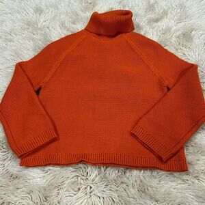 JOSEPH Wool Blend Heavy knit Designer Sweater Orange XL